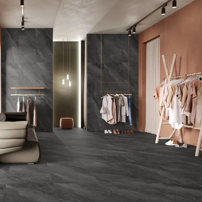 Alpen Graphite Slate Effect Matt Italian Porcelain Tile 120x60cm
