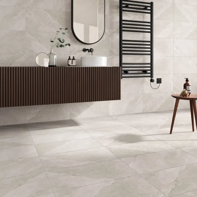Alpen Bone Slate Effect Matt Italian Porcelain Tile 60x30cm