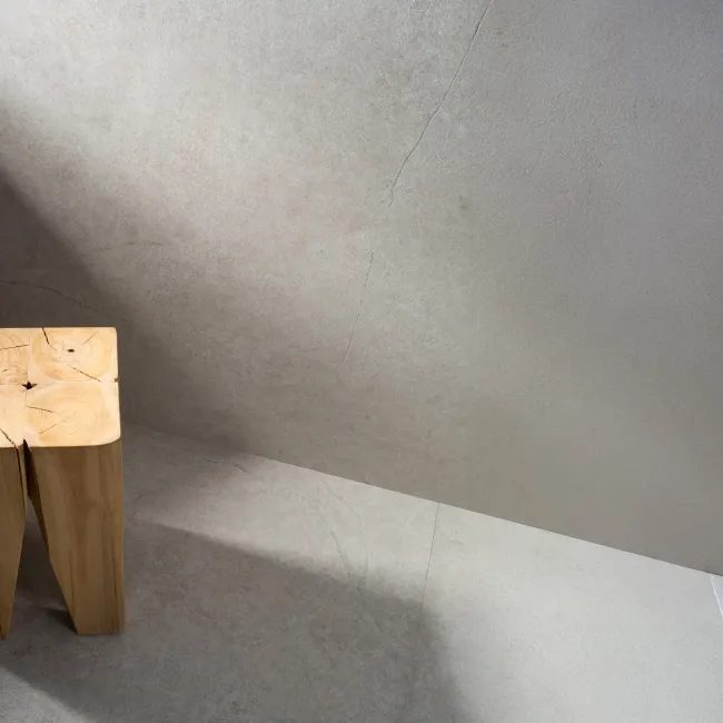 Alchemy Earth Grey Limestone Effect Structured Matt Porcelain Slab 275x100cm