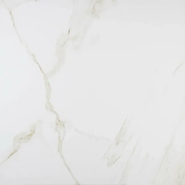 Carrara Gold Gloss Marble Effect Vitrified Ceramic Tile 60.5x60.5cm