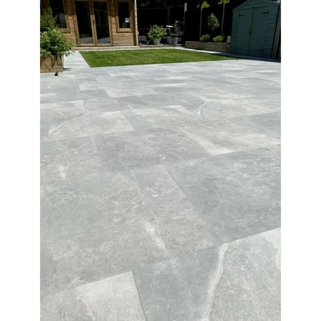 Maverick Grey Stone Effect Matt Porcelain Outdoor Paving Tile 59.2x59.2cm