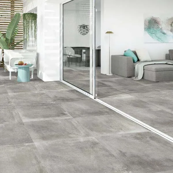 City Grey Concrete Effect Anti Slip Large Porcelain Tile 60.5x60.5cm