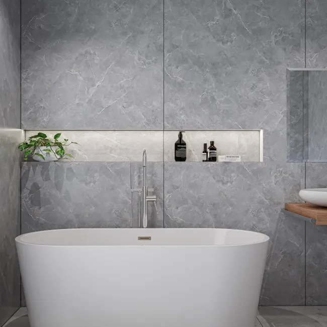 TrueTouch Cyprus Grey Marble Effect Composite Wall Panels