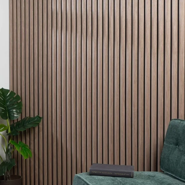 Trepanel Design® Smoked Oak Curve Acoustic Wood Wall Panels