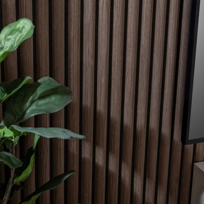 Trepanel Design® Walnut Brown Curve Acoustic Wood Wall Panels