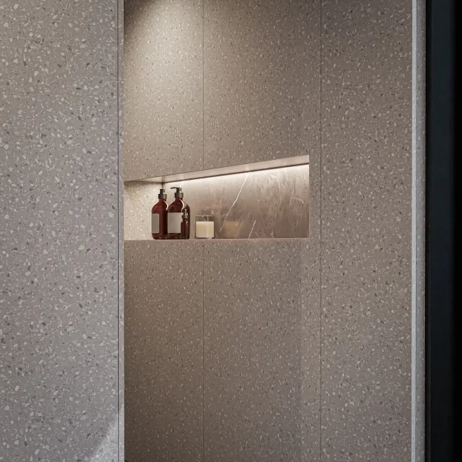 TrueTouch Grey Terrazzo Effect Composite Wall Panels