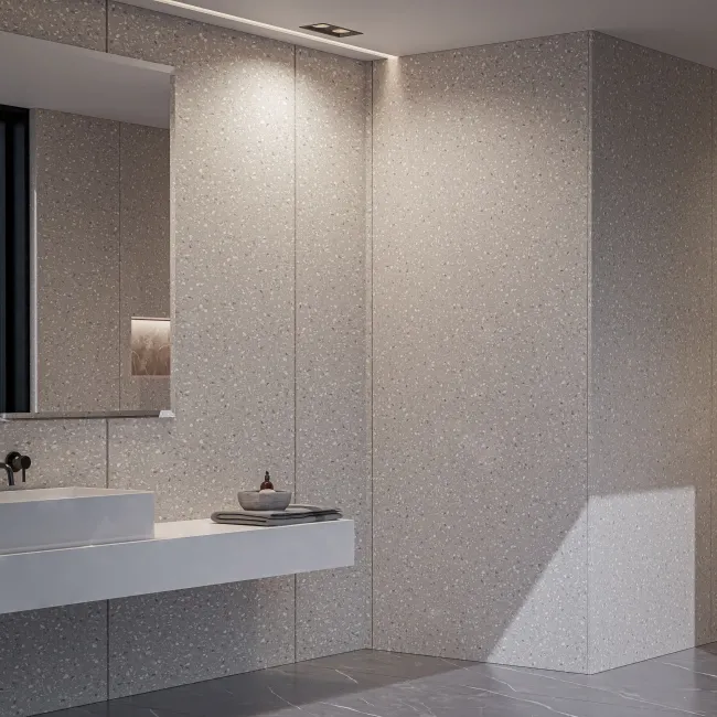 TrueTouch Grey Terrazzo Effect Composite Wall Panels