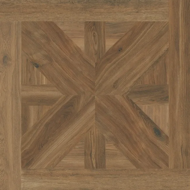 Volte Walnut Woven Wood Effect Large Matt Porcelain Floor Tile 75x75cm