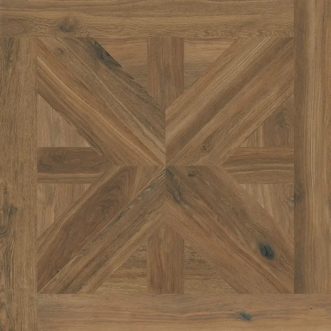Volte Walnut Woven Wood Effect Large Matt Porcelain Floor Tile 75x75cm