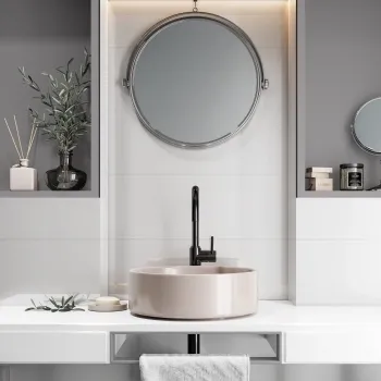 Flat White Gloss Ceramic Wall Tile 90x30cm