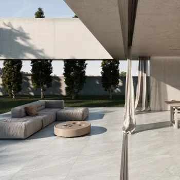 Alchemy Pearl Grey Slate Effect Large Anti Slip Porcelain Tile 100x100cm