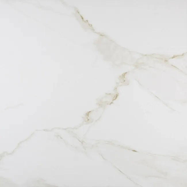 Carrara White Gold Gloss Marble Effect Vitrified Ceramic 605x605 Floor ...