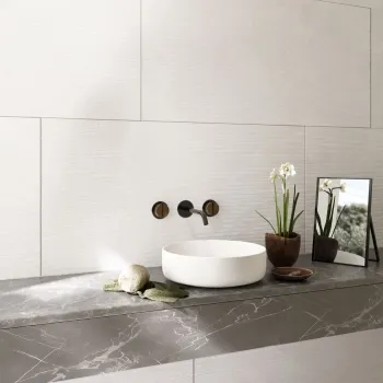 Prescious White Linea Decor Onyx Marble Effect Large Matt Porcelain Tile 120x60cm