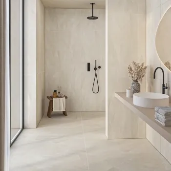 Azuma Rock White Stone Effect Italian Large Matt Porcelain Tile 120x60cm