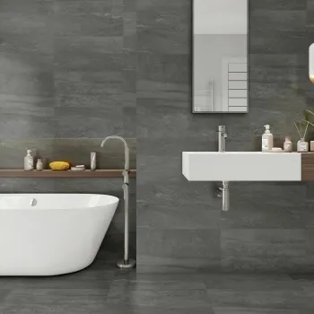 Cliff Grafite Slate Effect Porcelain Tile 60x30cm