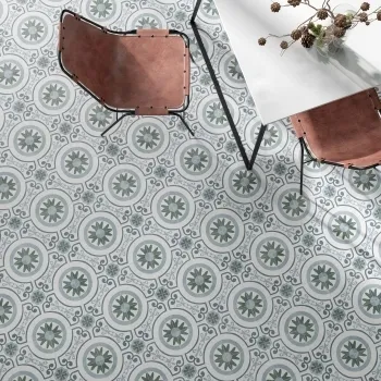 Havana Garden Patterned Matt Porcelain Tile 22.3x22.3cm
