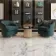 Mare Blue Marble Effect Large Polished Porcelain Tile 120x120cm