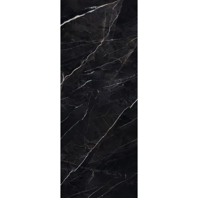 Sublime Black Marble Effect Large Matt Porcelain Slab 275x100cm