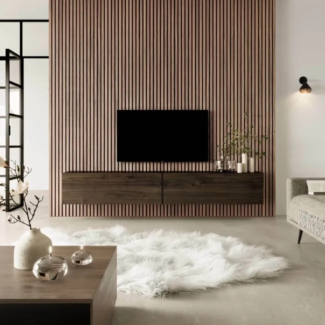 Trepanel® Autumn Brown Oak Acoustic Wood Wall Panels