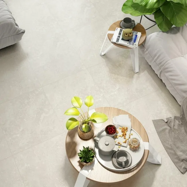 Rapolano Grey Travertine Effect Matt Ceramic Tile 45x45cm