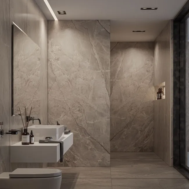 The Rock Fior Di Bosco Marble Effect Italian Large Matt Porcelain Slab 278x120cm