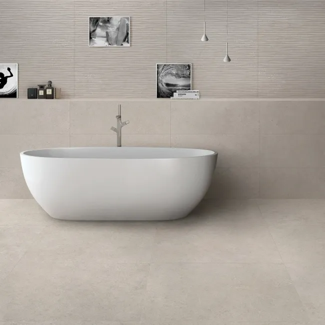 Cluny Sand Decor Stone Effect Matt Ceramic Wall Tile 100x33.3cm