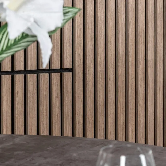 Trepanel® Smoked Oak Square Acoustic Wood Wall Panels