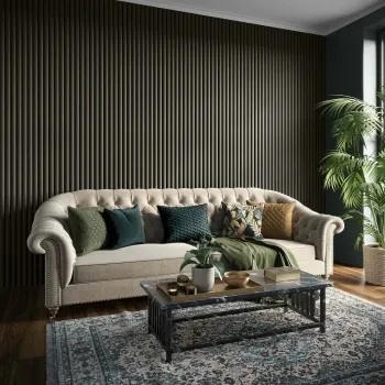 Trepanel Design® Noir Black Curve Acoustic Wood Wall Panels