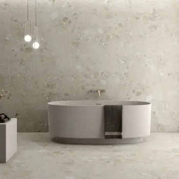 Ura Natural Terrazzo Effect Large Matt Porcelain Tile 120x60cm