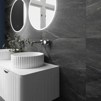 Alpen Graphite Slate Effect Matt Italian Porcelain Tile 60x30cm