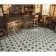 Metropolis Star Patterned Black Ceramic Tile 45x45cm