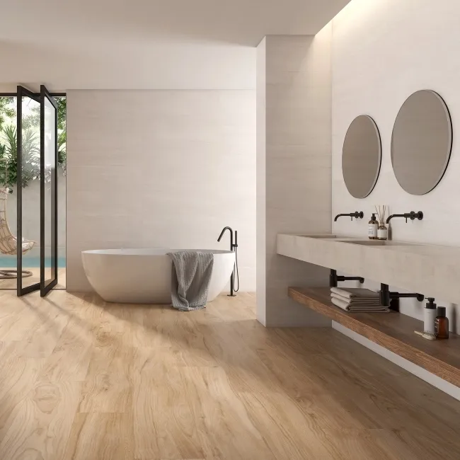 Bolzano Natural Wood Effect Matt Porcelain Tile 120x20cm