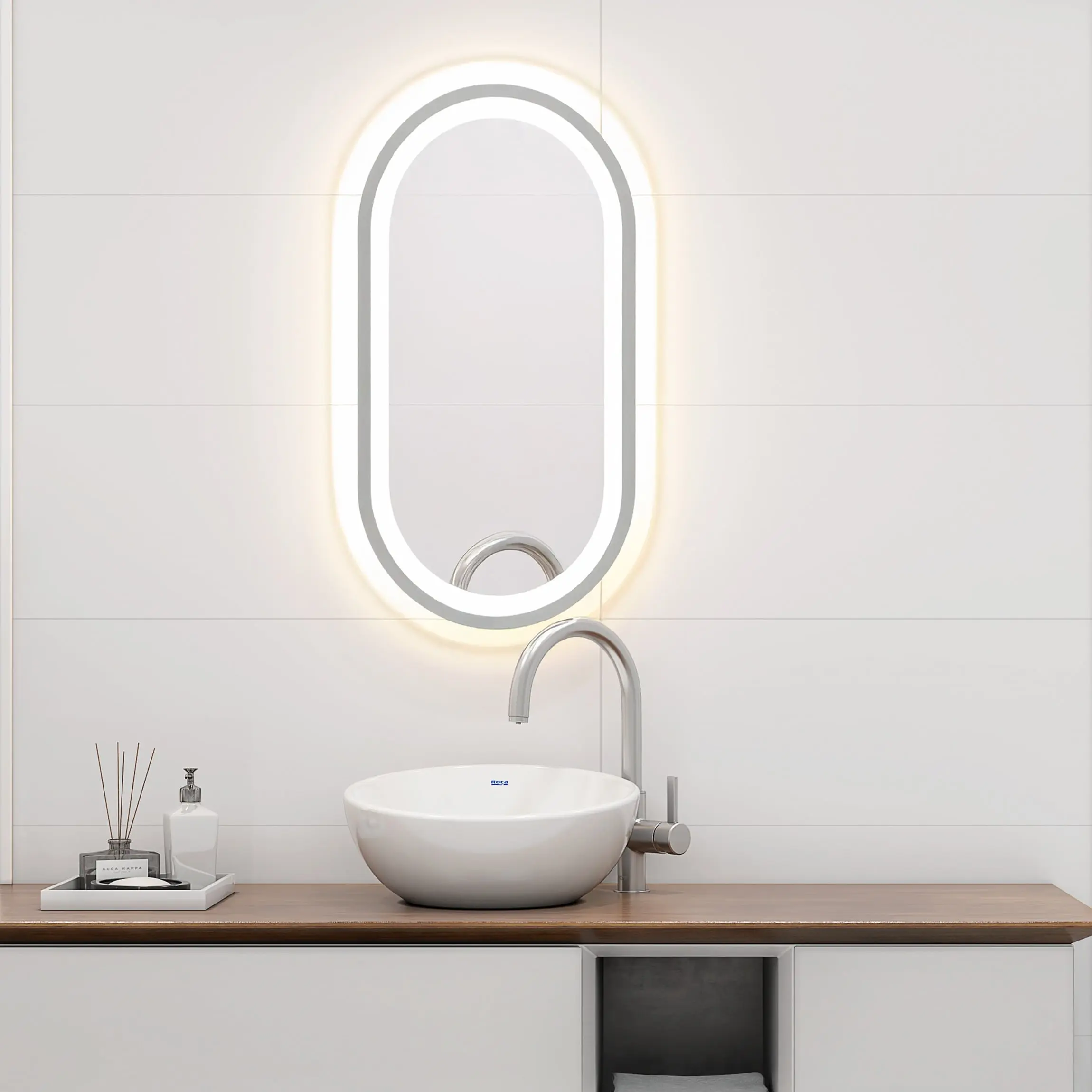 Flat White Matt Ceramic Wall Tile 90x30cm