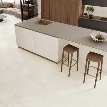Scarlet Ivory Marble Effect Large Matt Porcelain Tile 99.5x99.5cm