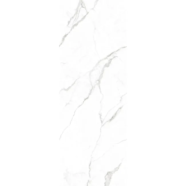 Lumier White Marble Effect Glitter Large Polished Porcelain Slab 275x100cm