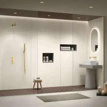 Retina White Concrete Effect Matt Italian Large Porcelain Slab 278x120cm