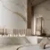 Lumiere Golden Grey Marble Effect Large Polished Porcelain Slab 280x120cm