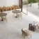 Linen White Travertine Effect Structured Matt Porcelain Slabs 180x100cm