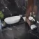 Sublime Black Marble Effect Large Matt Porcelain Slab 275x100cm