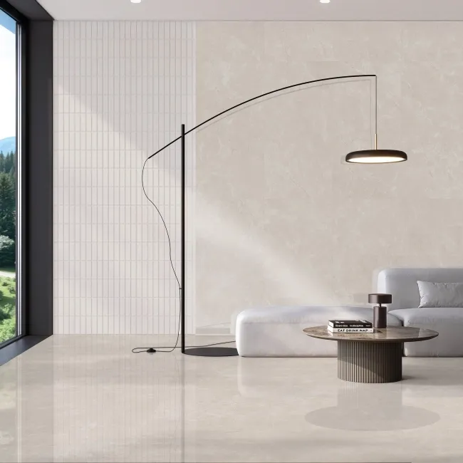 Eden Sand Marble Effect Polished Porcelain Tile 120x60cm