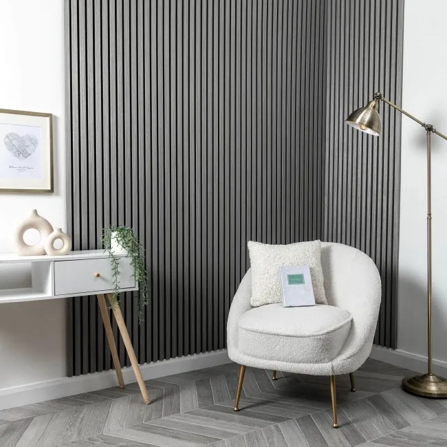 Trepanel® Ash Grey Acoustic Wood Wall Panels