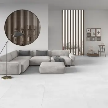Ziro Bianco Concrete Matt Porcelain Tile 120x120cm
