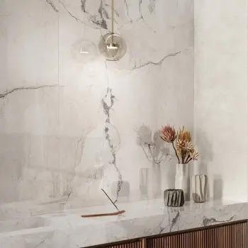 Camouflage White Marble Effect Italian Large Honed Porcelain Slab 278x120cm